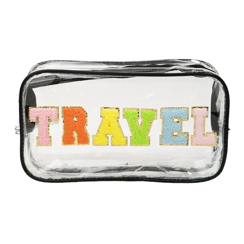 'TRAVEL' Patch Clear Bag