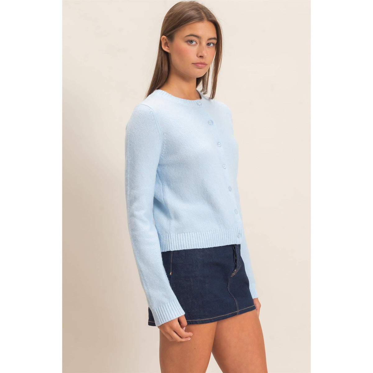 Blue Lagoon Crew Neck Cardigan