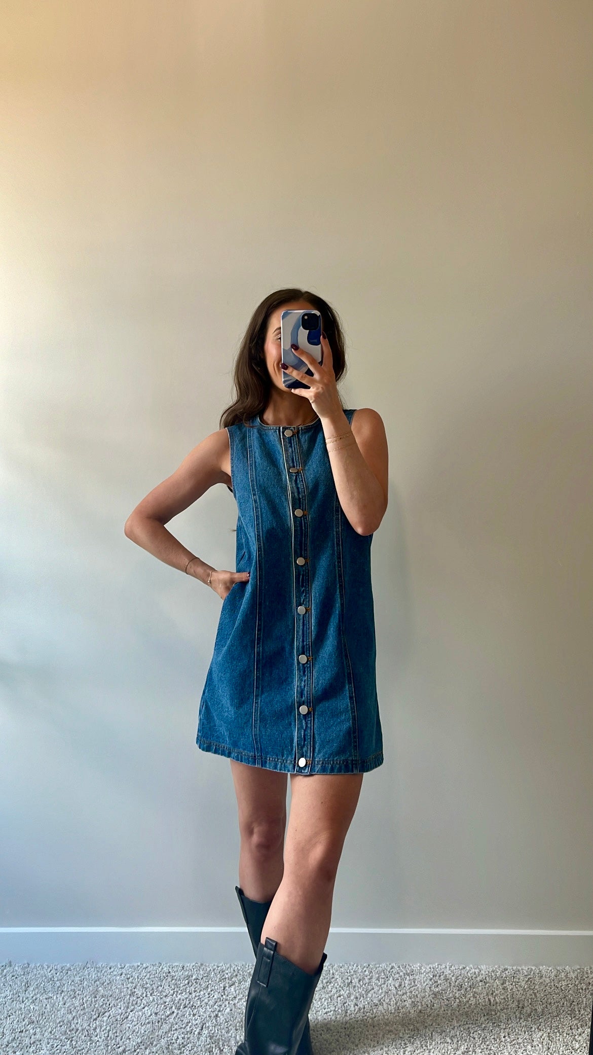 Fall Bound Button Up Dress