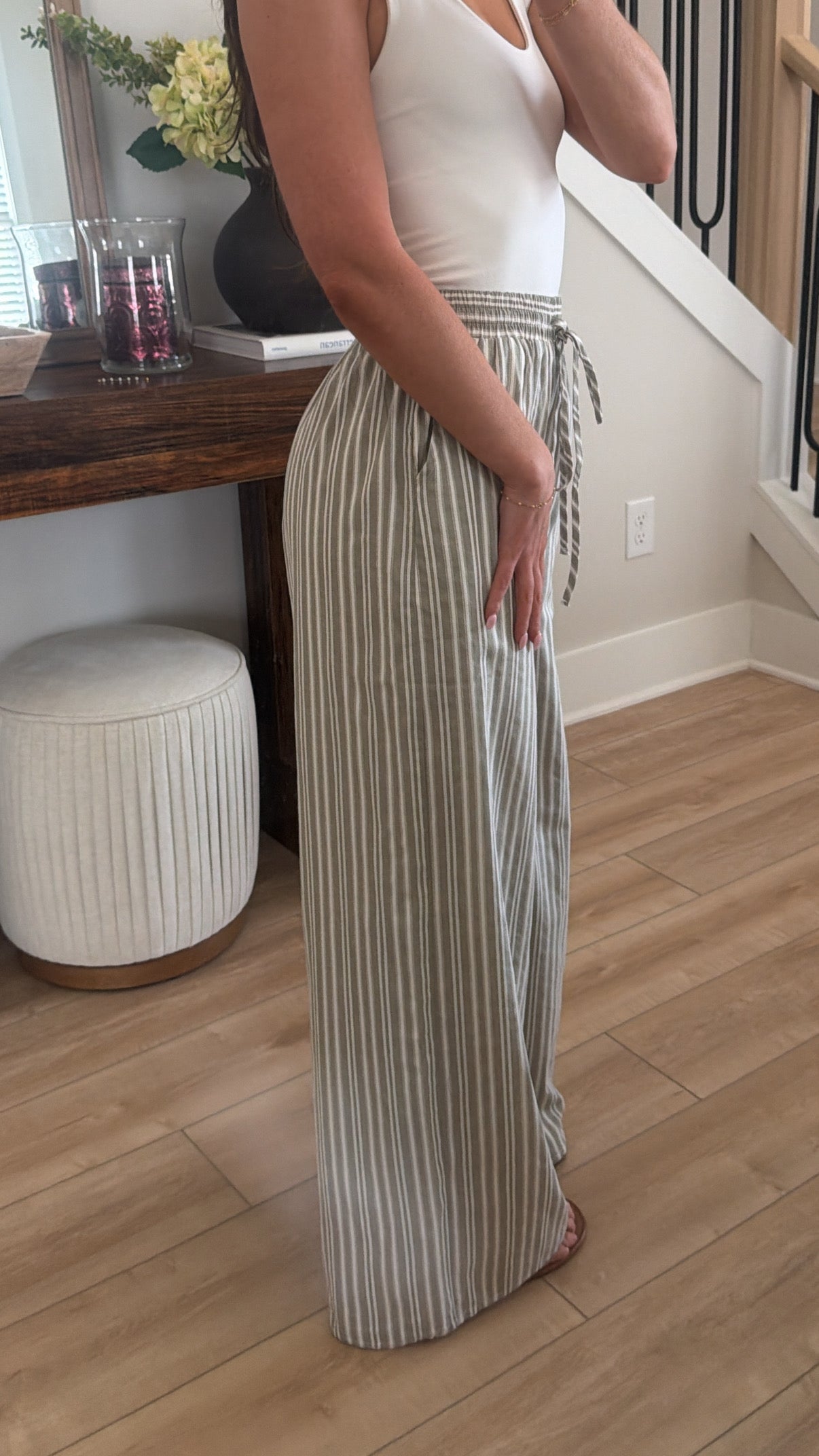 Harbor Light Stripe Wide Leg Pants