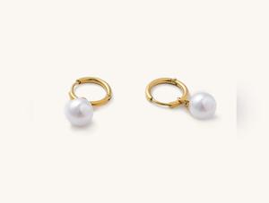 Freshwater Pearl Waterproof Hoops