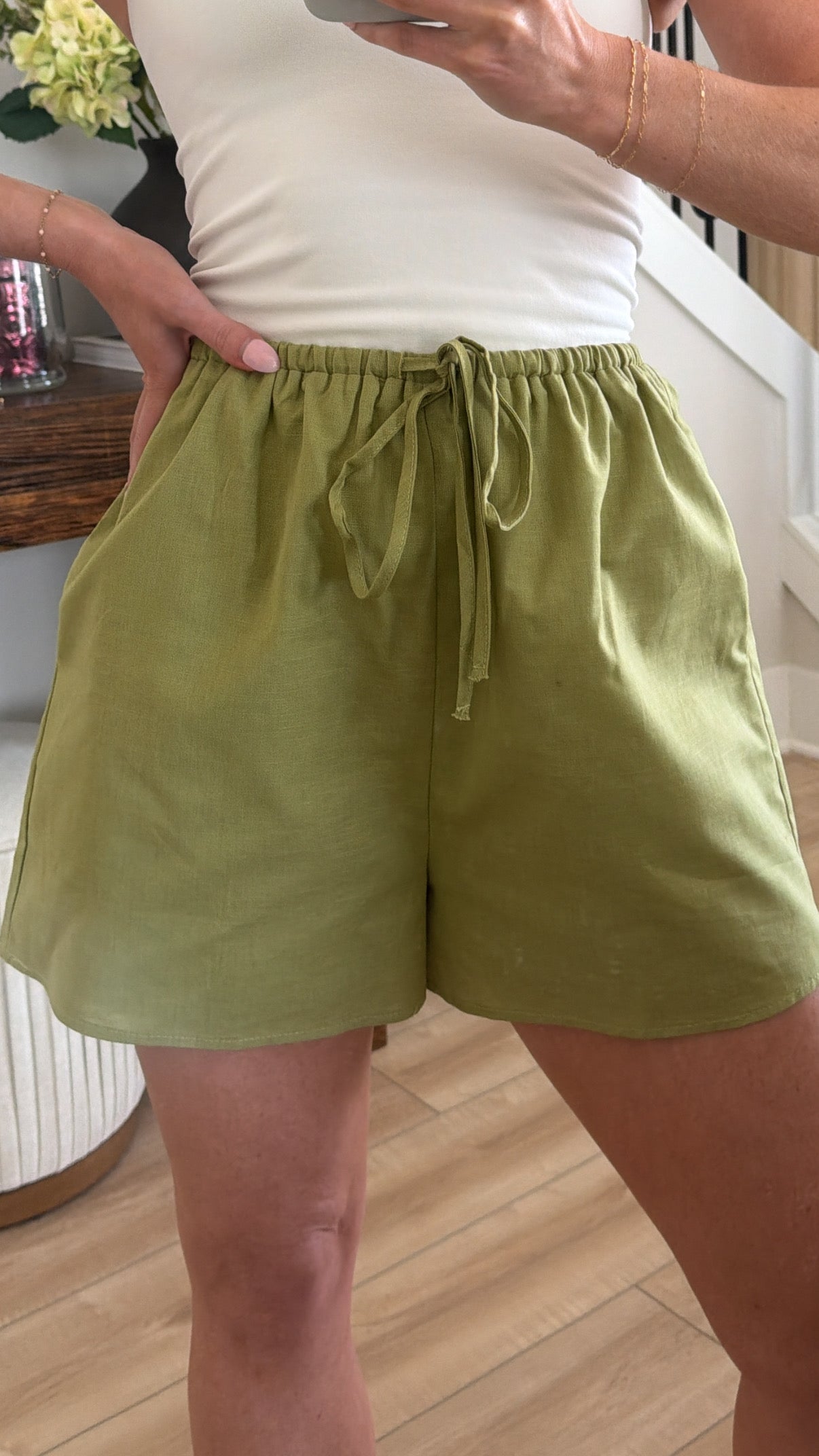 Seaside Linen Drawstring Shorts