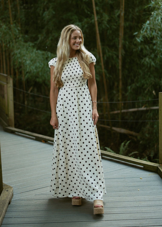 Palermo Polka Dots Open Back Dress