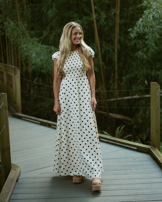 Palermo Polka Dots Open Back Dress