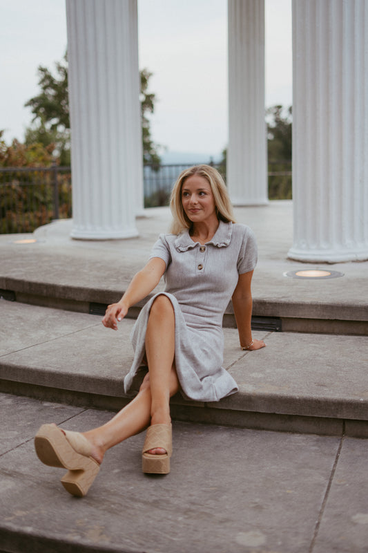 Roma Polo Collared Sweater Dress