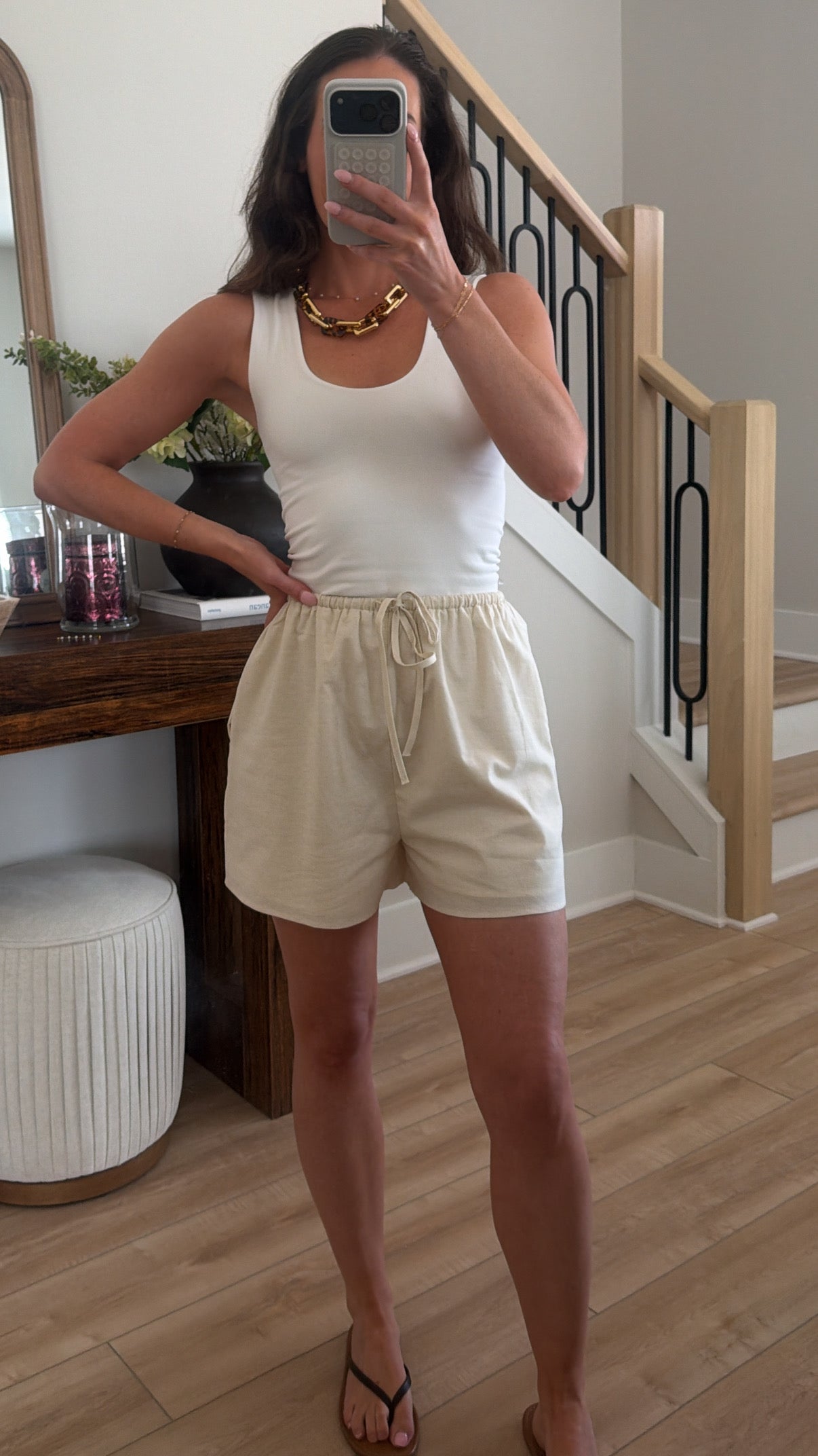 Seaside Linen Drawstring Shorts