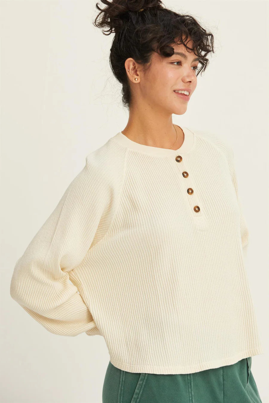 Fall Travels Sleigh Waffle Knit Pullover