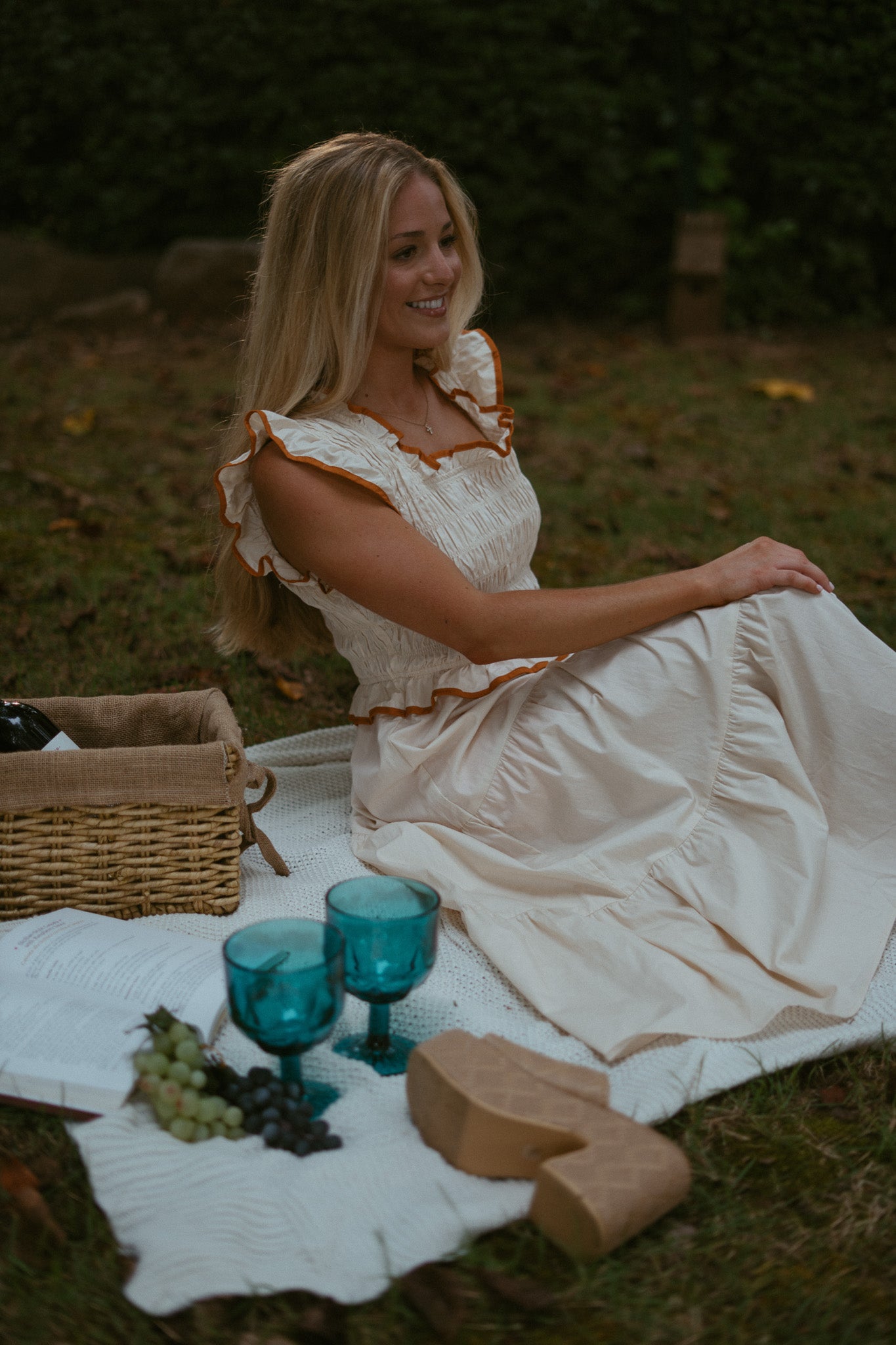 Tuscan Sunset Ruffle Dress