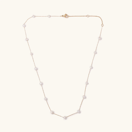 Freshwater Pearls Gold Waterproof Necklace