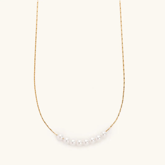 Sunny Sands Dainty Pearl Waterproof Necklace