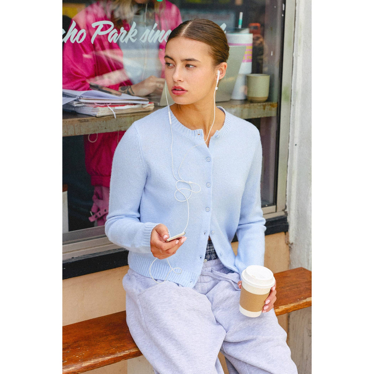 Blue Lagoon Crew Neck Cardigan