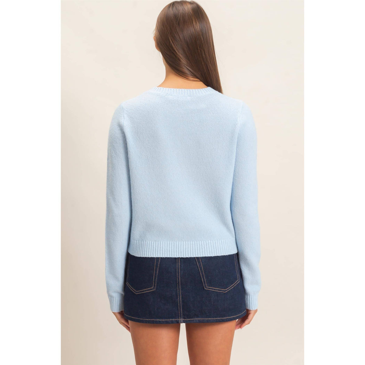 Blue Lagoon Crew Neck Cardigan