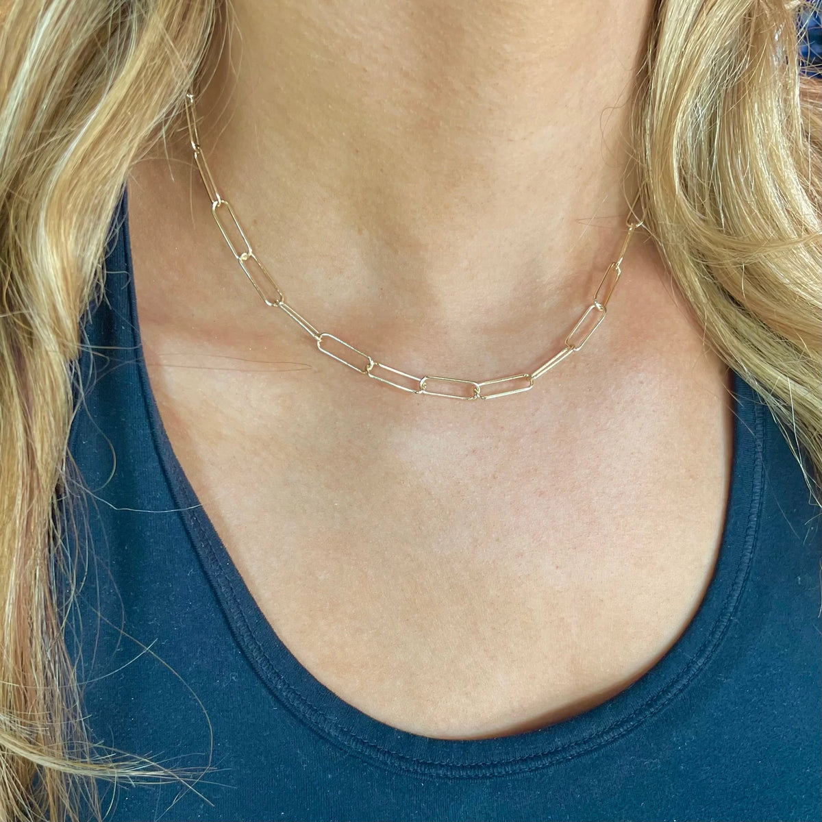 Island Glam Paperclip Waterproof Necklace