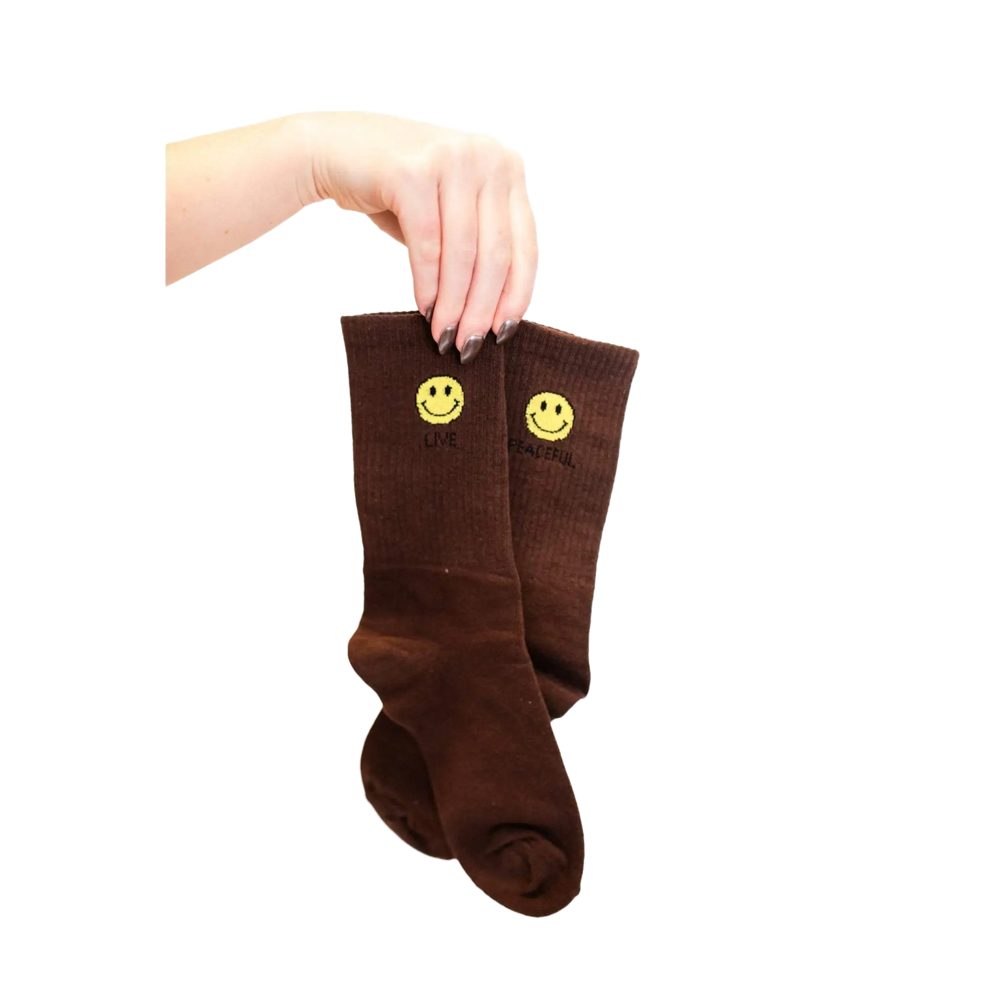 Live Peaceful Crew Socks